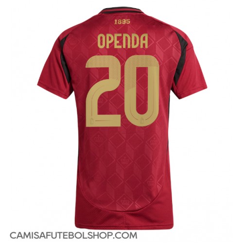 Camisa de time de futebol Bélgica Lois Openda #20 Replicas 1º Equipamento Feminina Europeu 2024 Manga Curta